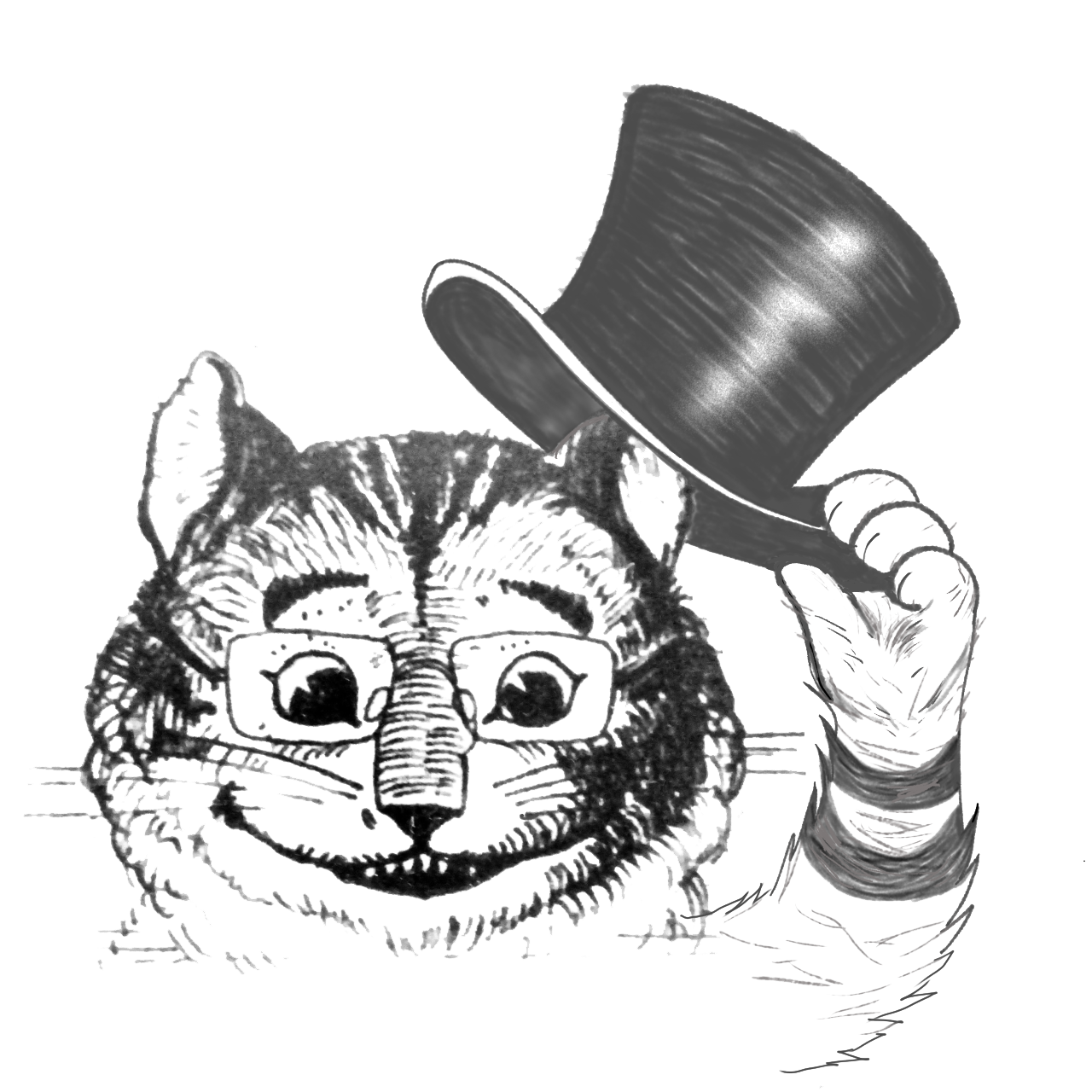 チェシャ猫になったゆうきとものイラスト